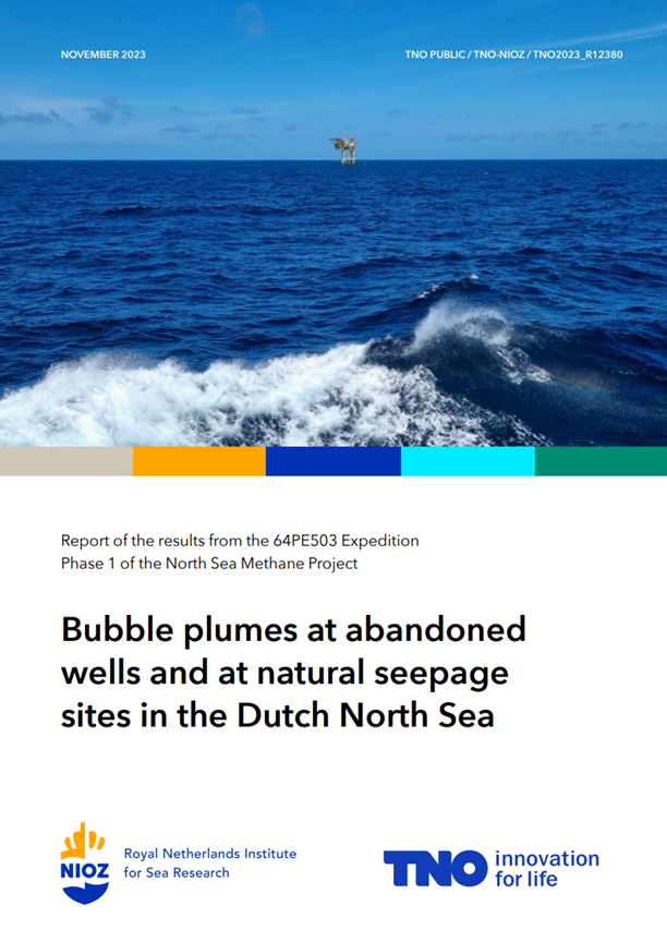 Report of the results from the 64PE503 Expedition  Phase 1 of the North Sea Methane Project. Bubble plumes at abandoned  wells and at natural seepage sites in the Dutch North Sea. Het Engelstalige rapport bevat een Nederlandse samenvatting.