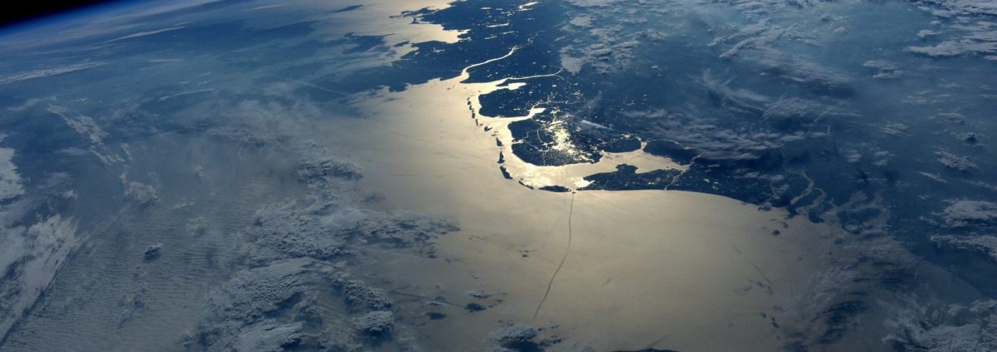 The Wadden Sea, seen from the International Space Station (credit: ISS)
