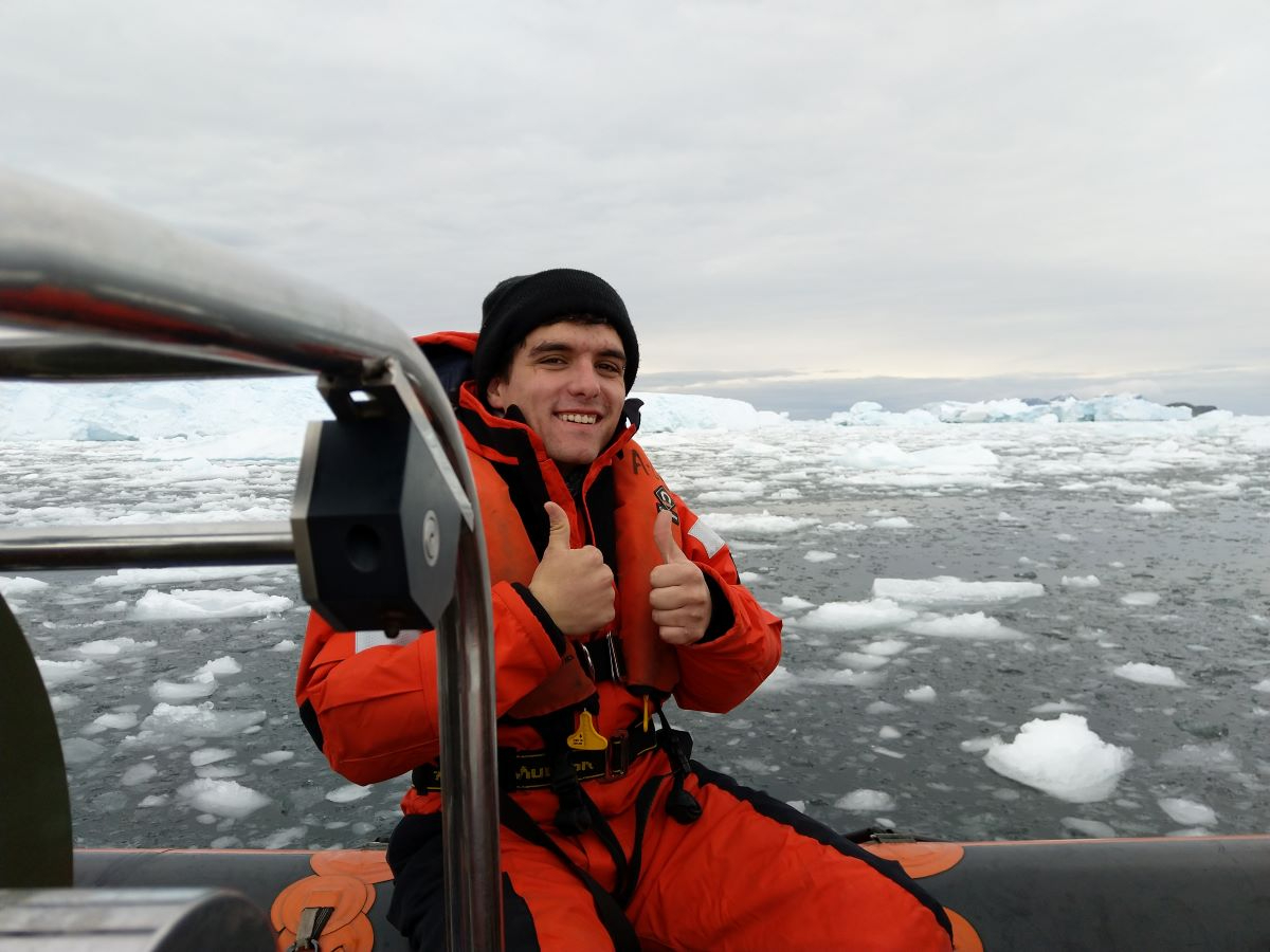 Out on the boat in another morning of sample collection. Photo credit: Ella Wesdorp